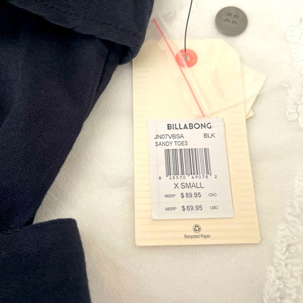 Billabong Sandy Toes Jumpsuit XS Black - Picture 4 of 9